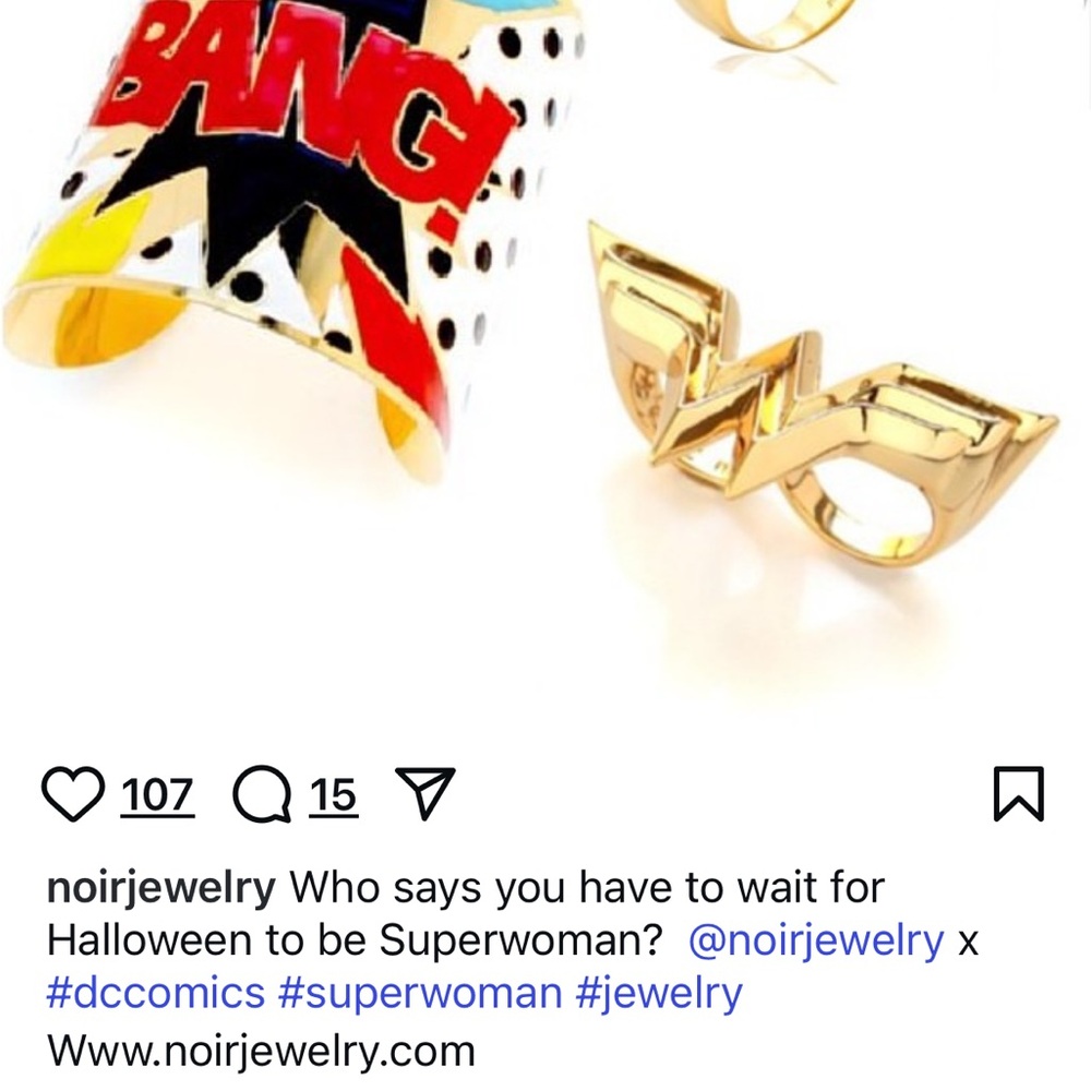 nOIr Jewelry 2013 Bang DC comics silver tone ring size 6 - Picture 7 of 14